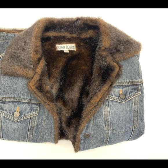 Marvin Richards Denim Jacket with faux lining - Picture 2 of 4